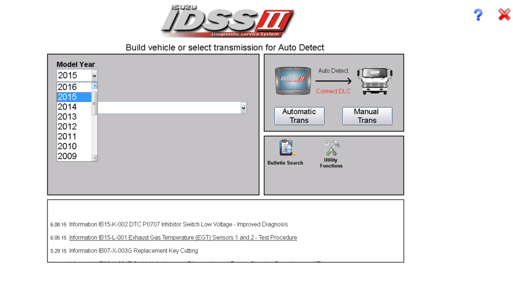 Isuzu Diagnostic Service System Idss Support